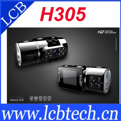 New dual lens h305 dashboard car vehicle camera video recorder cam dual lens dashboard car vehicle camera dvr cam